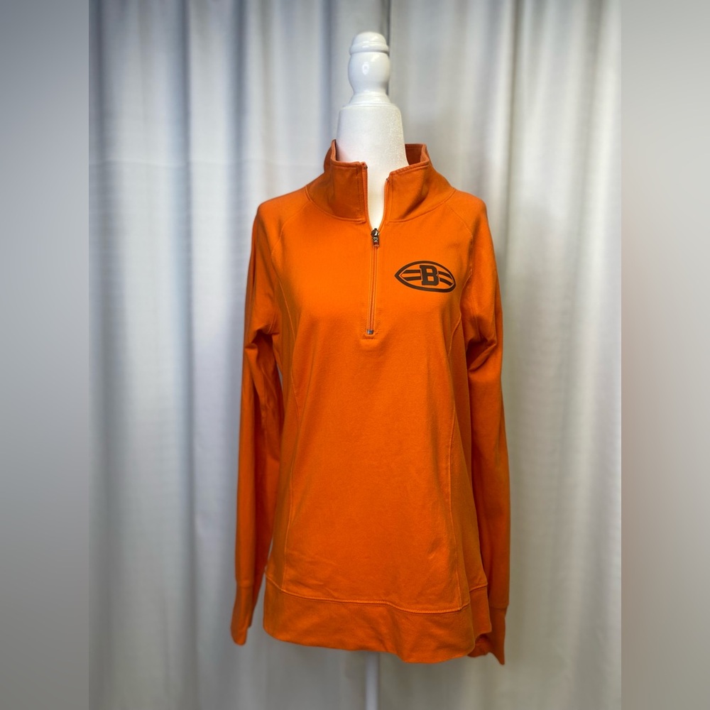 Cleveland Browns VS PINK women’s long sleeve half zip-up shirt. Size Large